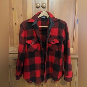 Woolrich wool blend buffalo plaid shirt/jacket
